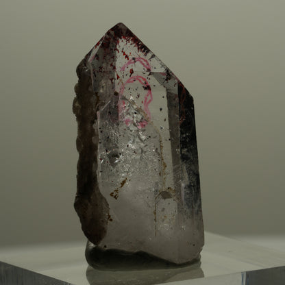 Enhydro Harlekin Phantom Amethyst Spitze, 1x Blase Brandberg, Namibia 29*15*12mm #14145