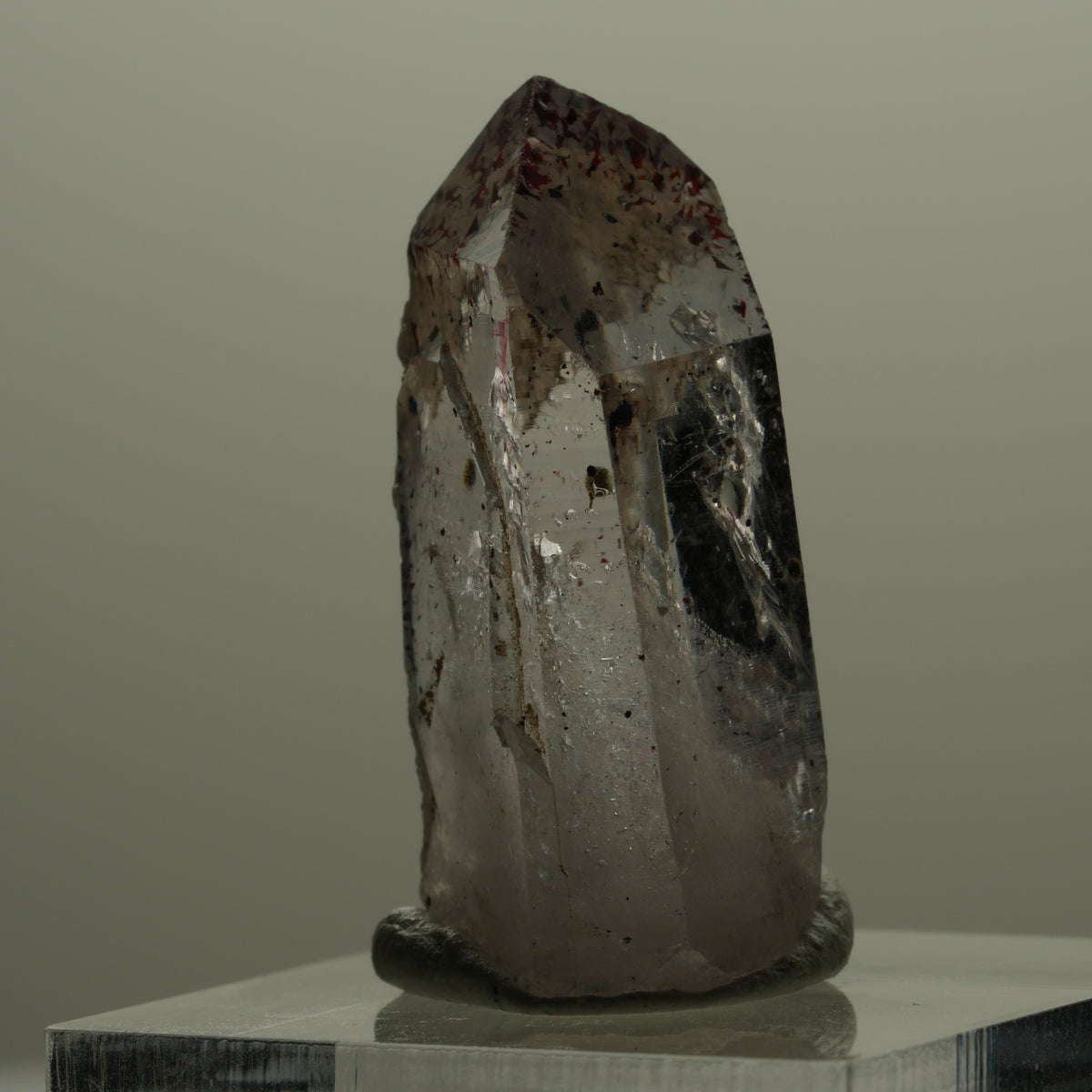 Enhydro Harlekin Phantom Amethyst Spitze, 1x Blase Brandberg, Namibia 29*15*12mm #14145