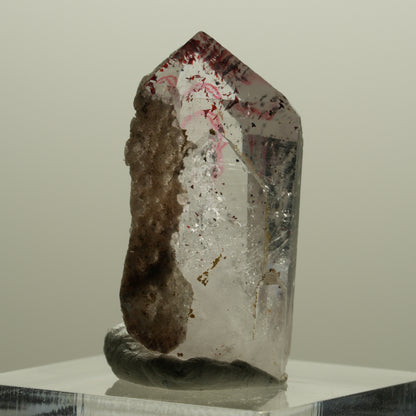 Enhydro Harlekin Phantom Amethyst Spitze, 1x Blase Brandberg, Namibia 29*15*12mm #14145