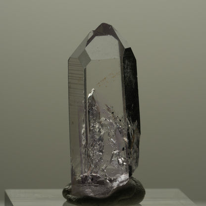Klare Lemurian Phantom Amethyst Spitze Streep Mine, Goboboseb, Namibia 29*11*9mm #14149