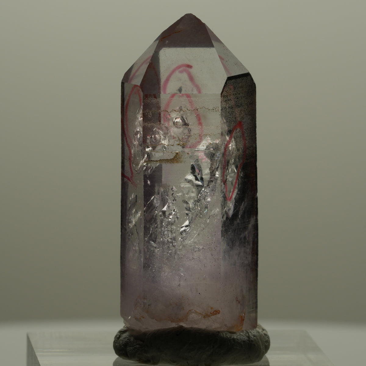 Enhydro Phantom Amethyst Spitze, 3x Blase Streep Mine Goboboseb Namibia 35*13*11mm #14152