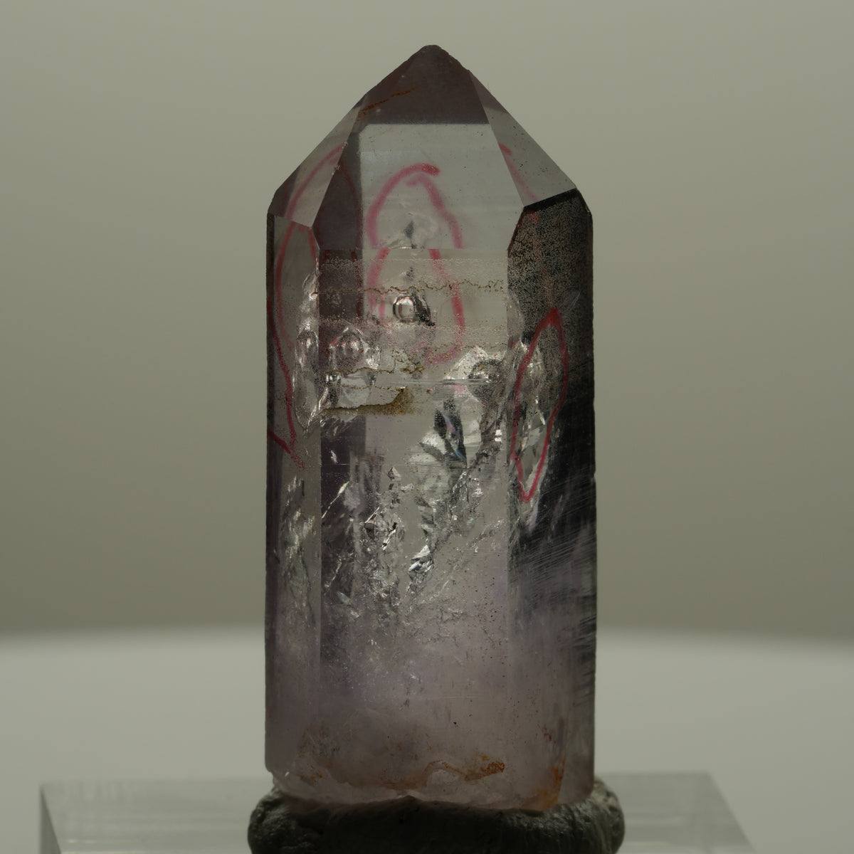 Enhydro Phantom Amethyst Spitze, 3x Blase Streep Mine Goboboseb Namibia 35*13*11mm #14152