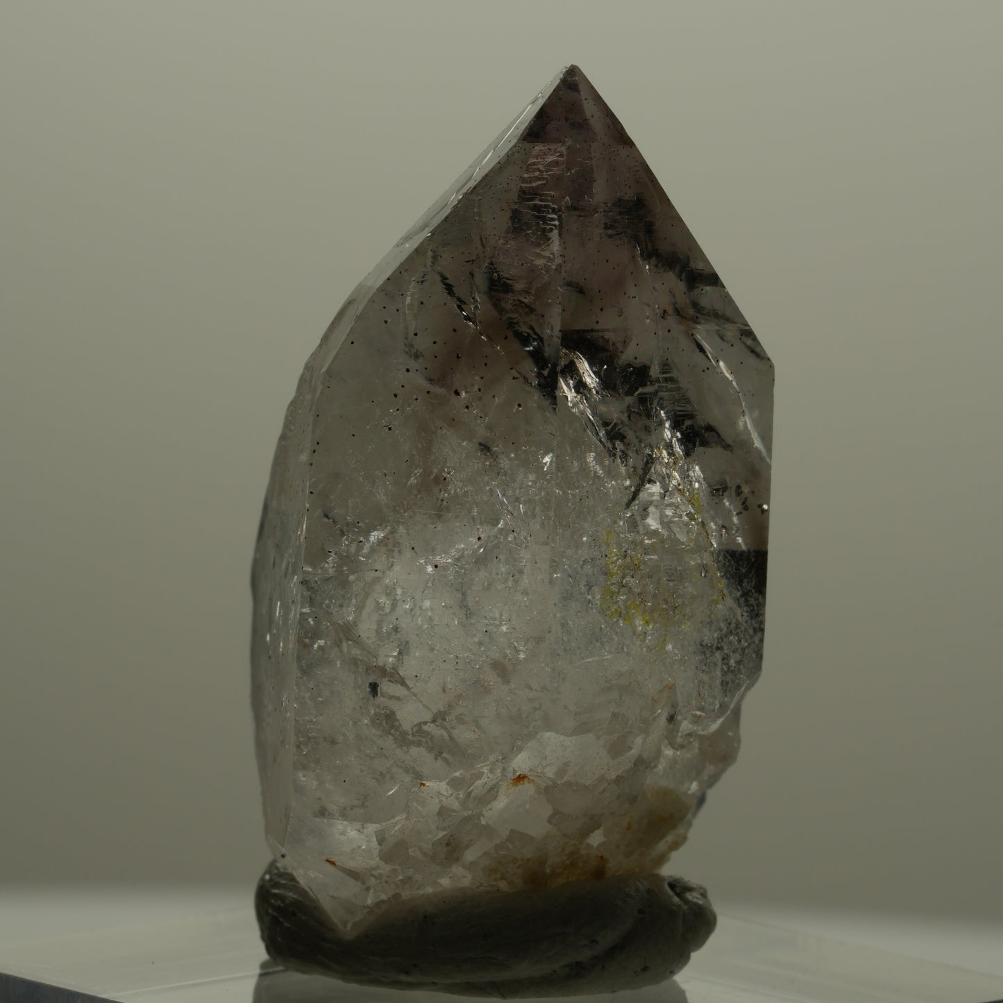 Phantom Rauchquarz mit gelbem Einschluss, Hämatit Streep Mine Goboboseb Namibia 35*20*20mm #14153