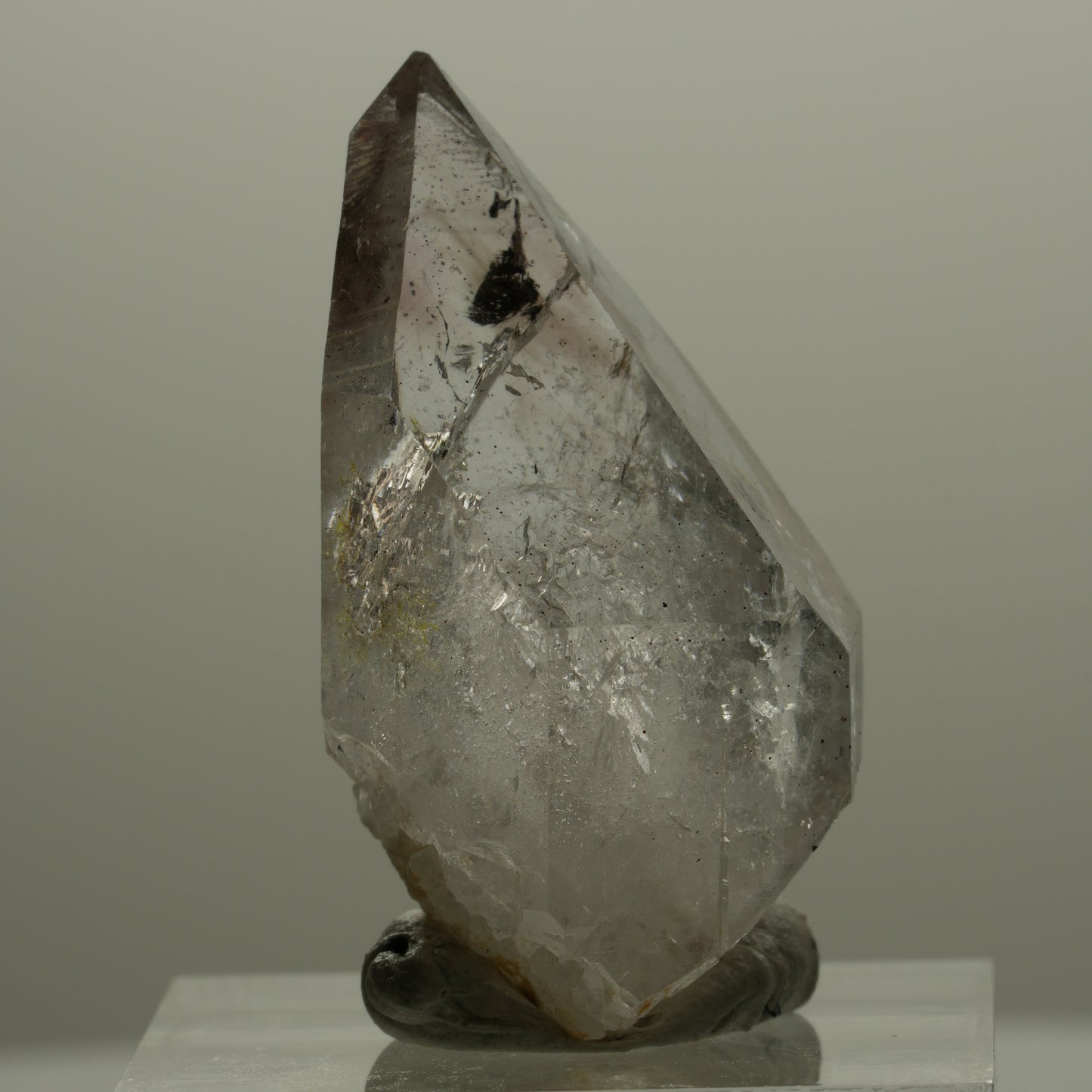 Phantom Rauchquarz mit gelbem Einschluss, Hämatit Streep Mine Goboboseb Namibia 35*20*20mm #14153