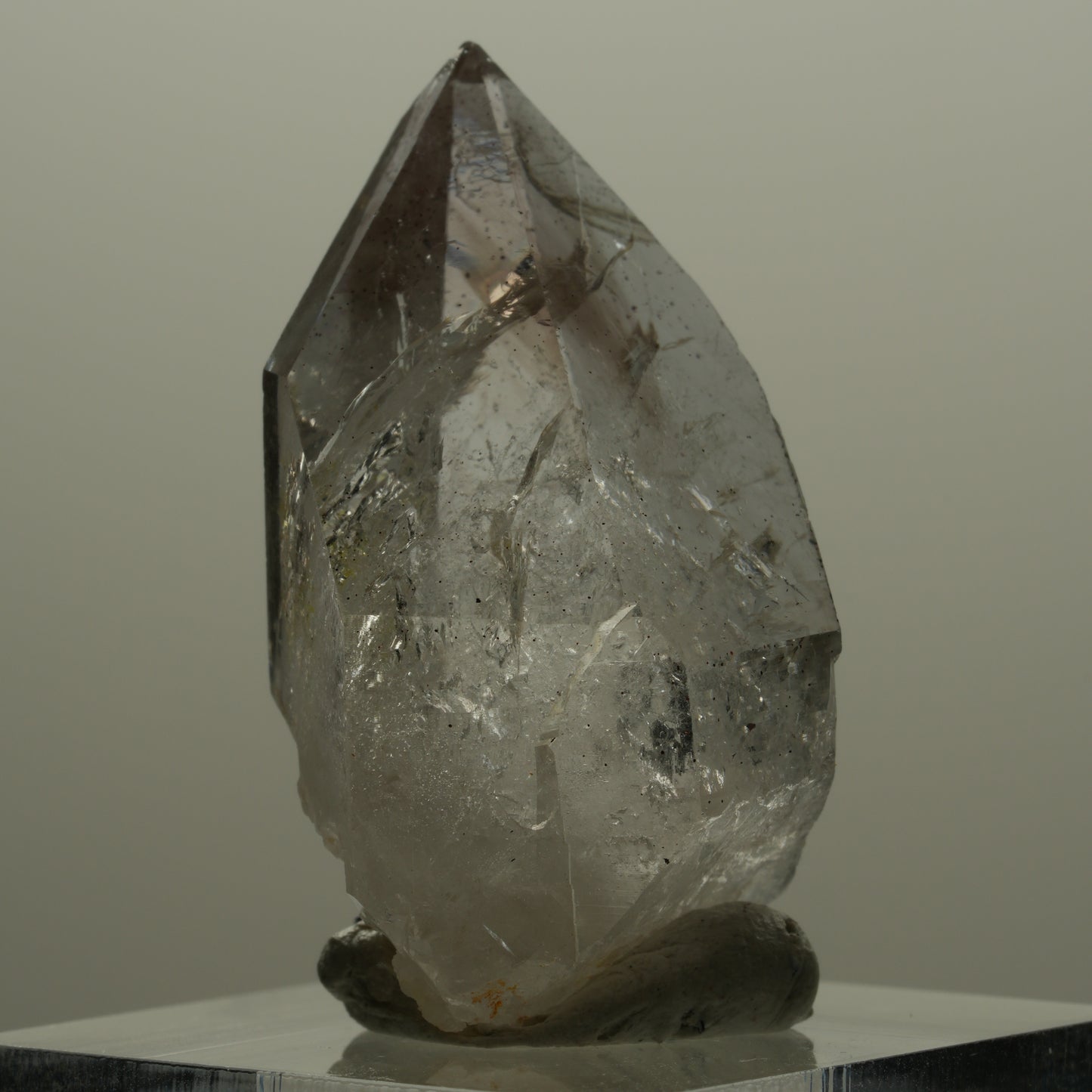 Phantom Rauchquarz mit gelbem Einschluss, Hämatit Streep Mine Goboboseb Namibia 35*20*20mm #14153