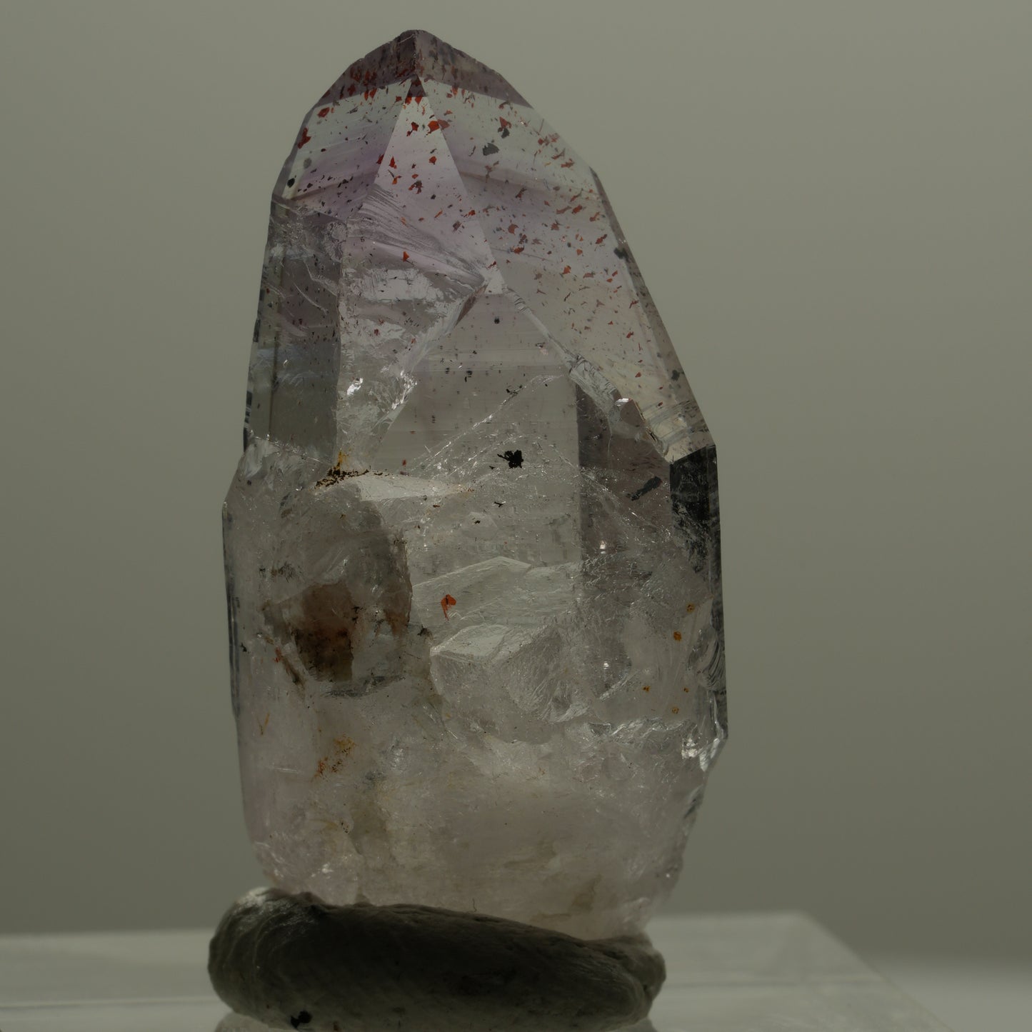Harlekin Lemurian Phantom Amethyst Spitze Streep Mine Goboboseb Namibia 31*15*11mm #14159