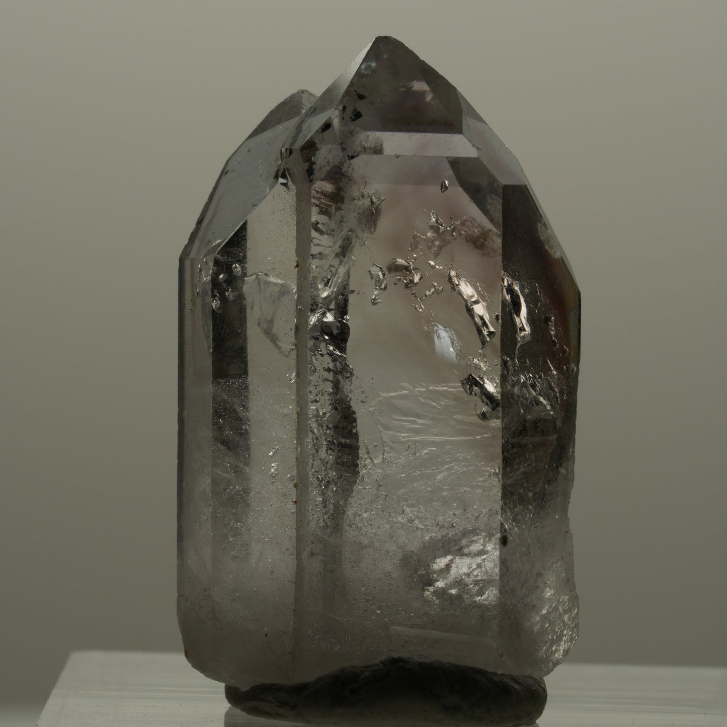 Seltene Skelett Phantom Amethyst mit Hämatit Streep Mine Goboboseb Namibia 29*17*9mm #14162