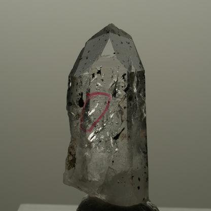 Enhydro Harlekin Phantom Amethyst Spitze, 1x Blase Streep Mine Goboboseb Namibia 29*11*9mm #14163