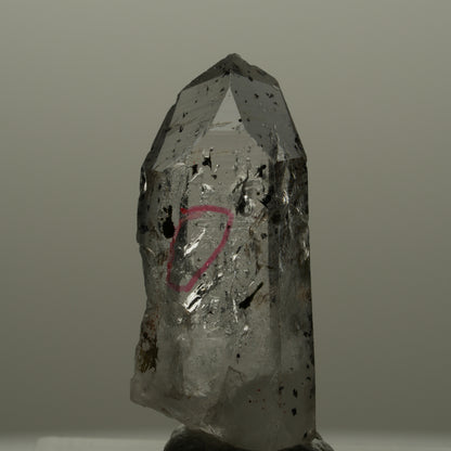 Enhydro Harlekin Phantom Amethyst Spitze, 1x Blase Streep Mine Goboboseb Namibia 29*11*9mm #14163