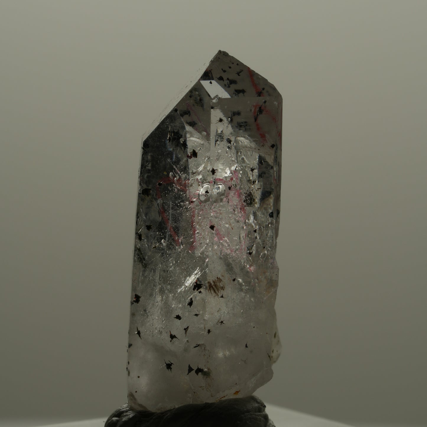 Enhydro Harlekin Phantom Amethyst Spitze, 1x Blase Streep Mine Goboboseb Namibia 29*11*9mm #14163