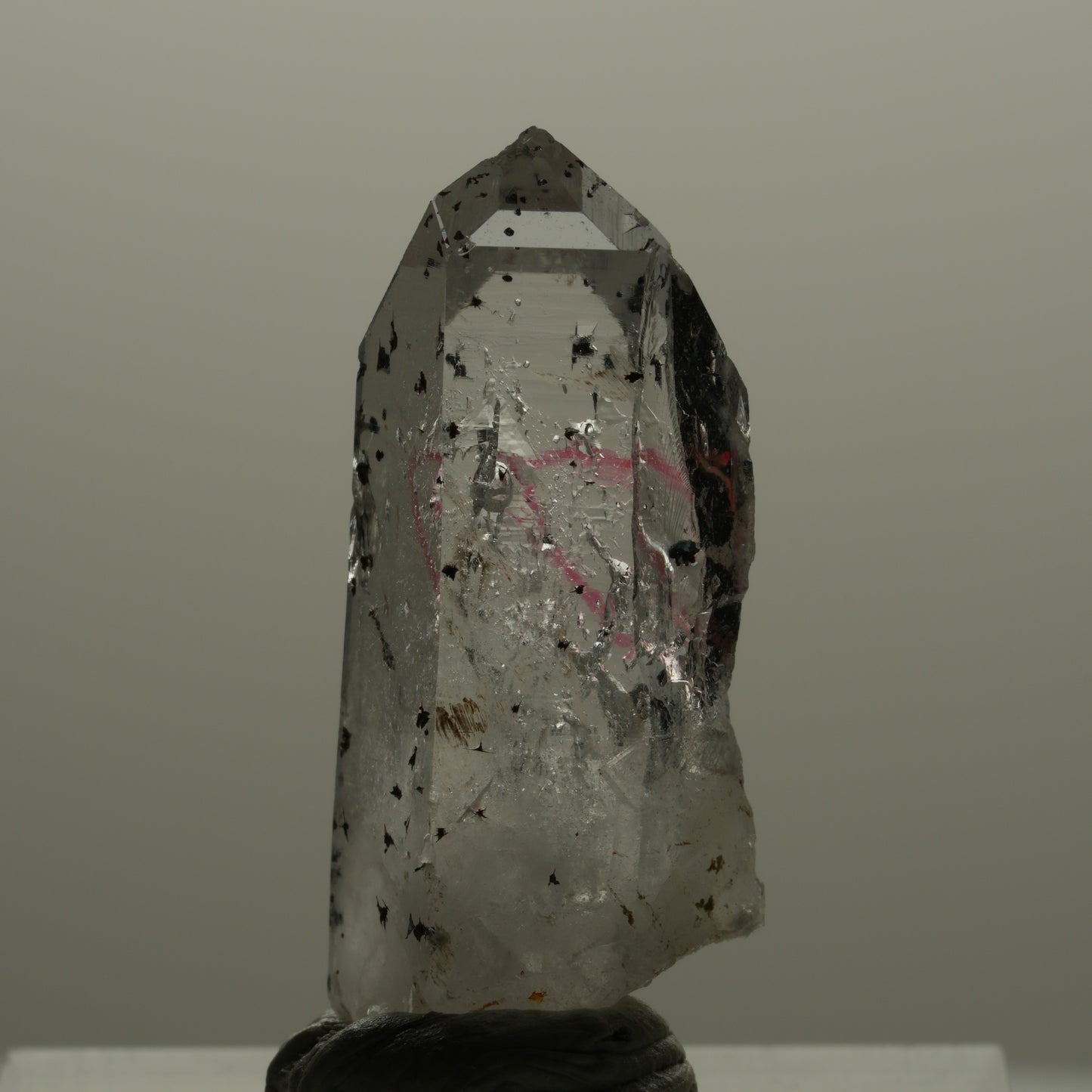 Enhydro Harlekin Phantom Amethyst Spitze, 1x Blase Streep Mine Goboboseb Namibia 29*11*9mm #14163