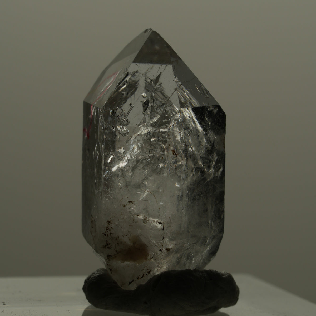 Enhydro Phantom Rauchquarz Skelett Doppelender, 1x Blase Goboboseb, Namibia 22*12*11mm #14167