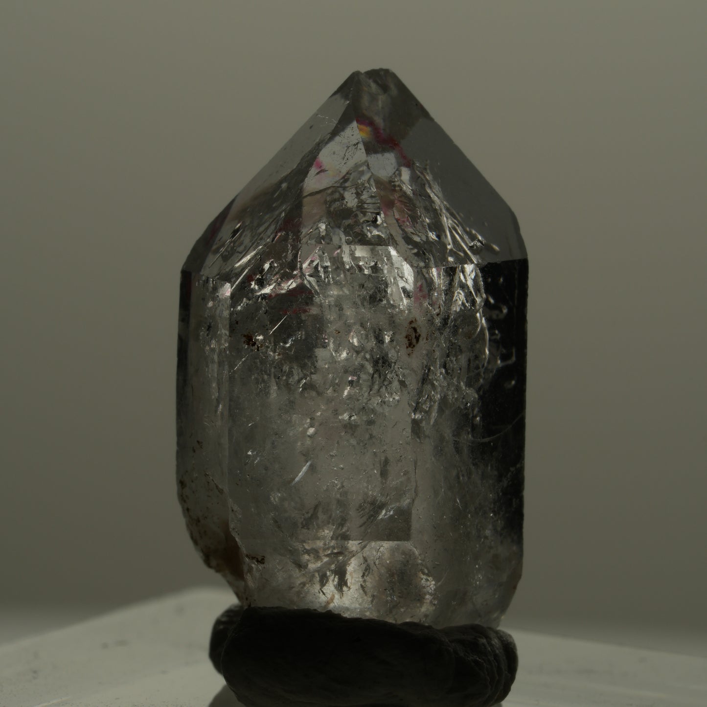 Enhydro Phantom Rauchquarz Skelett Doppelender, 1x Blase Goboboseb, Namibia 22*12*11mm #14167