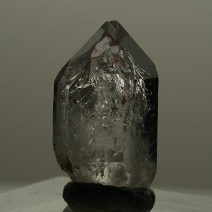 Enhydro Phantom Rauchquarz Skelett Doppelender, 1x Blase Goboboseb, Namibia 22*12*11mm #14167