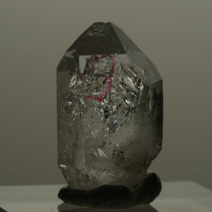 Enhydro Phantom Rauchquarz Skelett Doppelender, 1x Blase Goboboseb, Namibia 22*12*11mm #14167
