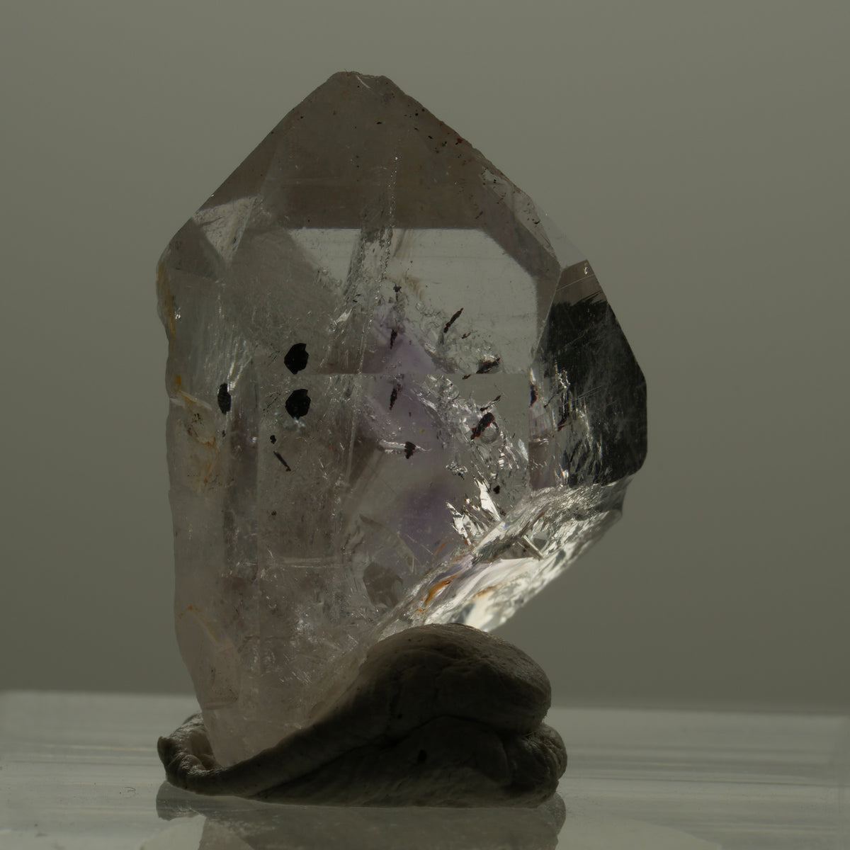 Seltene Skelett Phantom Amethyst mit Hämatit Streep Mine Goboboseb Namibia 23*17*14mm #14168
