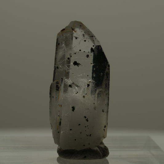 Phantom Skelett Rauchquarz mit Hämatit Streep Mine Goboboseb Namibia 23*10*8mm #14170