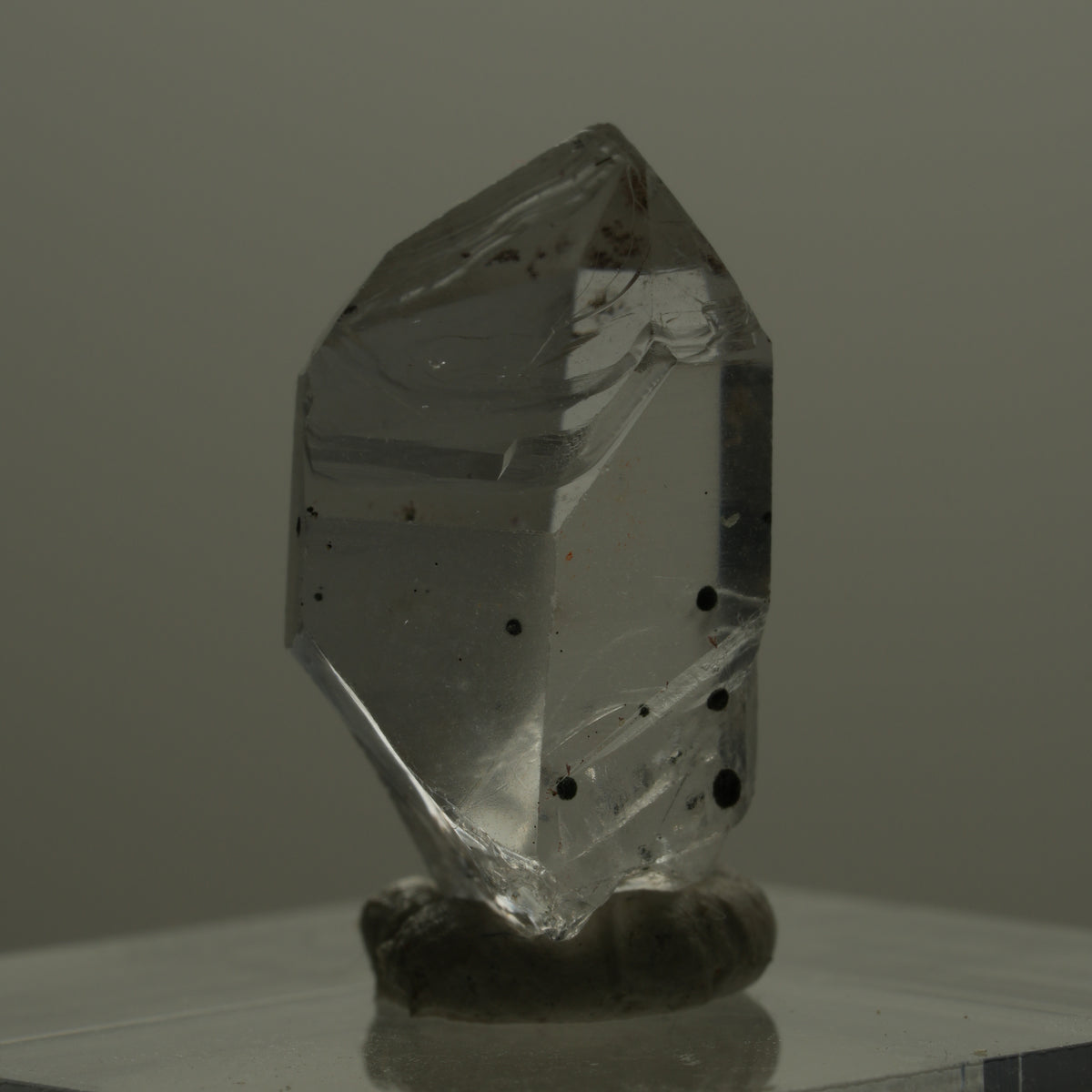 Phantom Skelett Rauchquarz mit Hämatit Streep Mine Goboboseb Namibia 19*12*8mm #14171