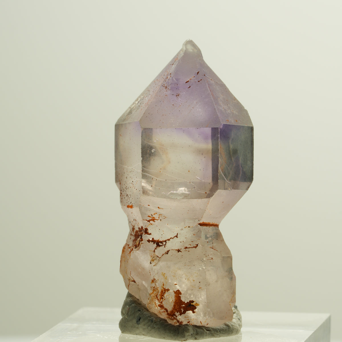 Seltene Phantom Amethyst Skelett Zepter Spitze Brandberg, Namibia 34*16*15mm #14176