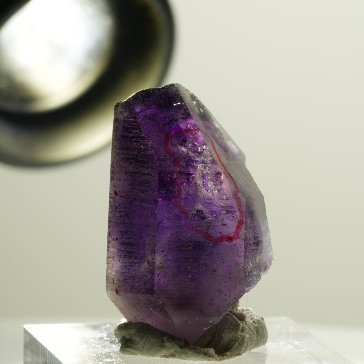 Enhydro Skelett Phantom Amethyst Doppelender, 1x Blase Brandberg, Namibia 27*18*16mm #14179