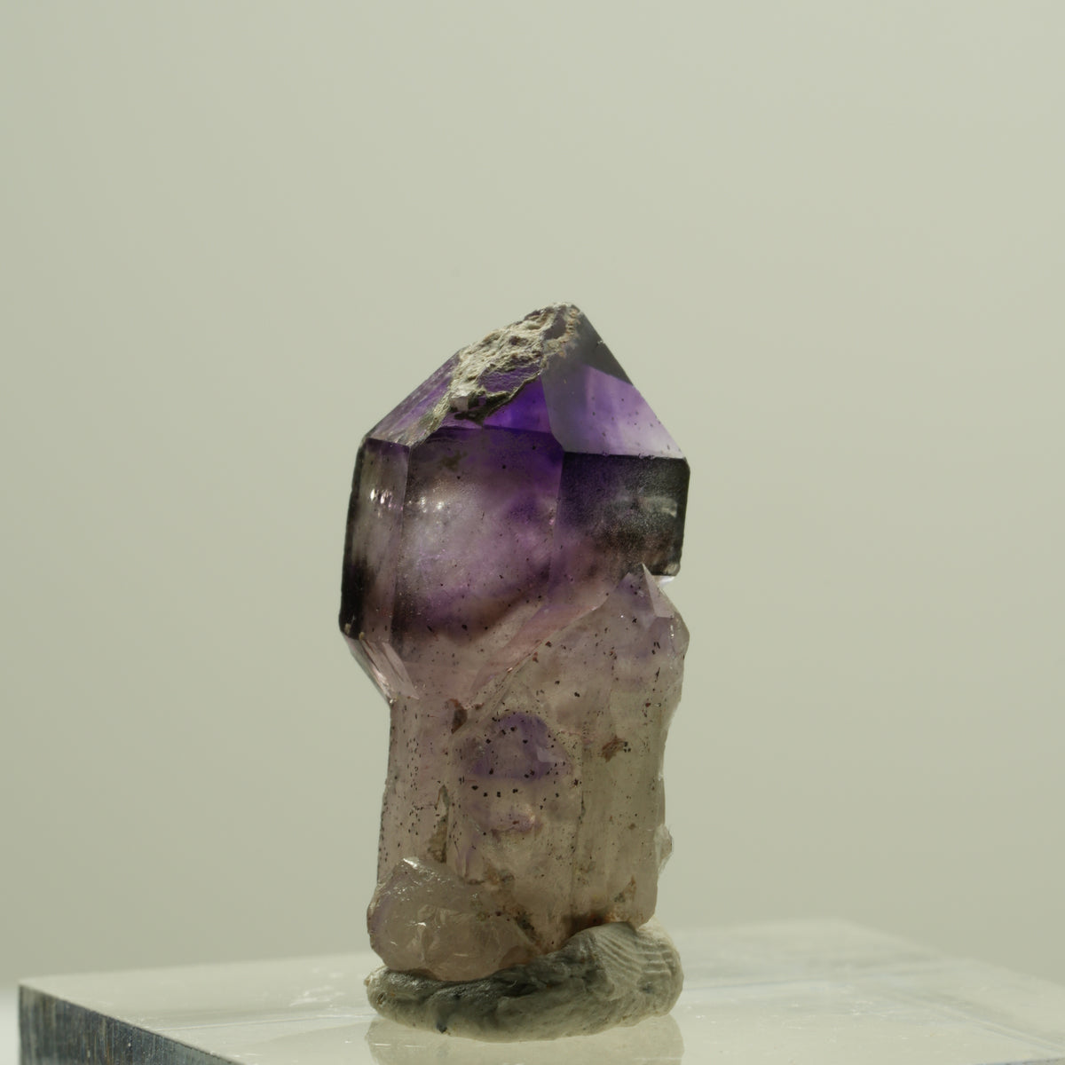 Seltene Phantom Amethyst Skelett Zepter Spitze Brandberg, Namibia 22*11*9mm #14180
