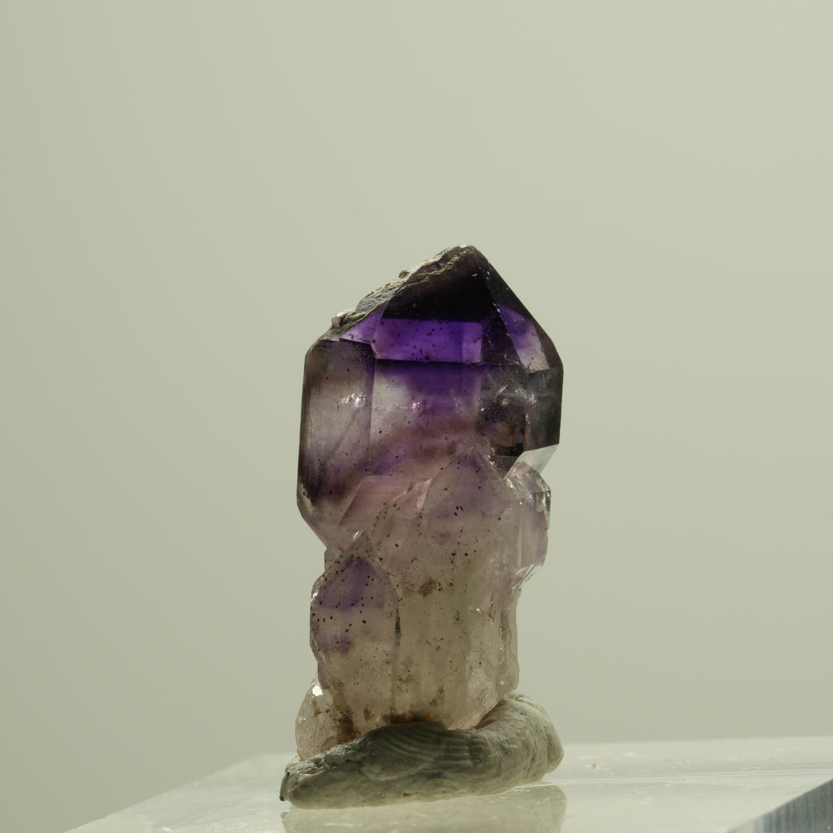 Seltene Phantom Amethyst Skelett Zepter Spitze Brandberg, Namibia 22*11*9mm #14180