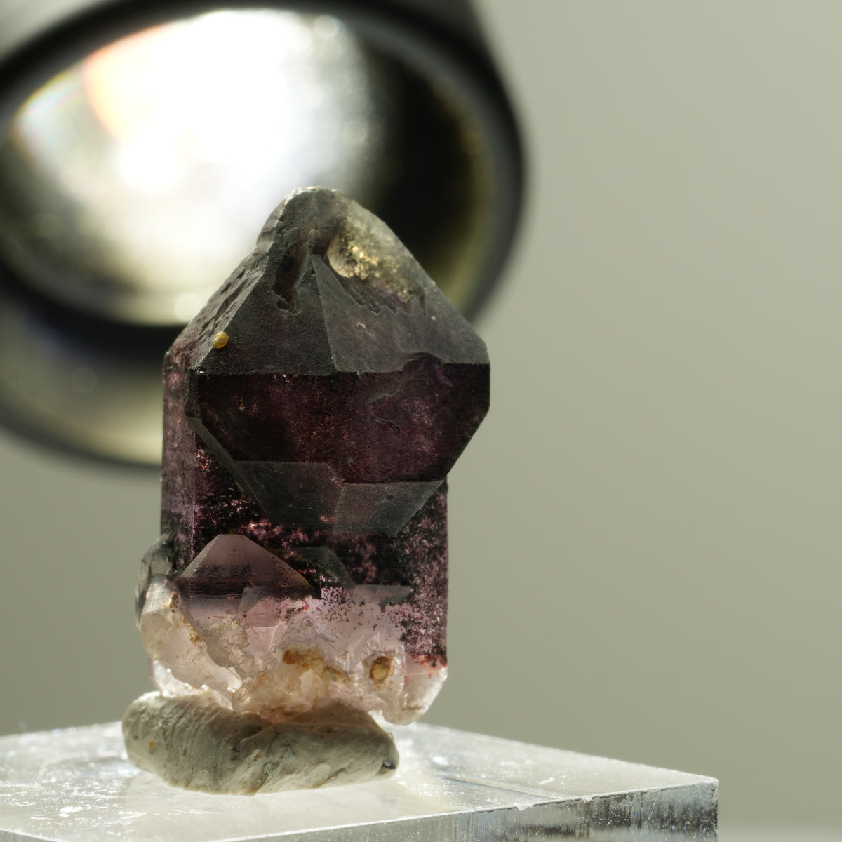 Seltene Phantom Amethyst Skelett Zepter Spitze Brandberg, Namibia 24*13*12mm #14181