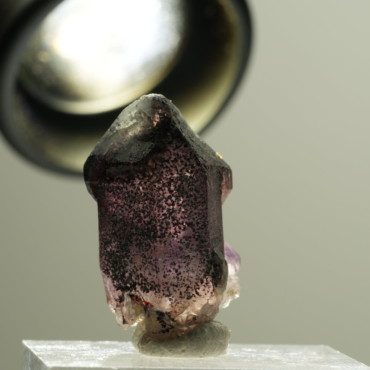 Seltene Phantom Amethyst Skelett Zepter Spitze Brandberg, Namibia 24*13*12mm #14181