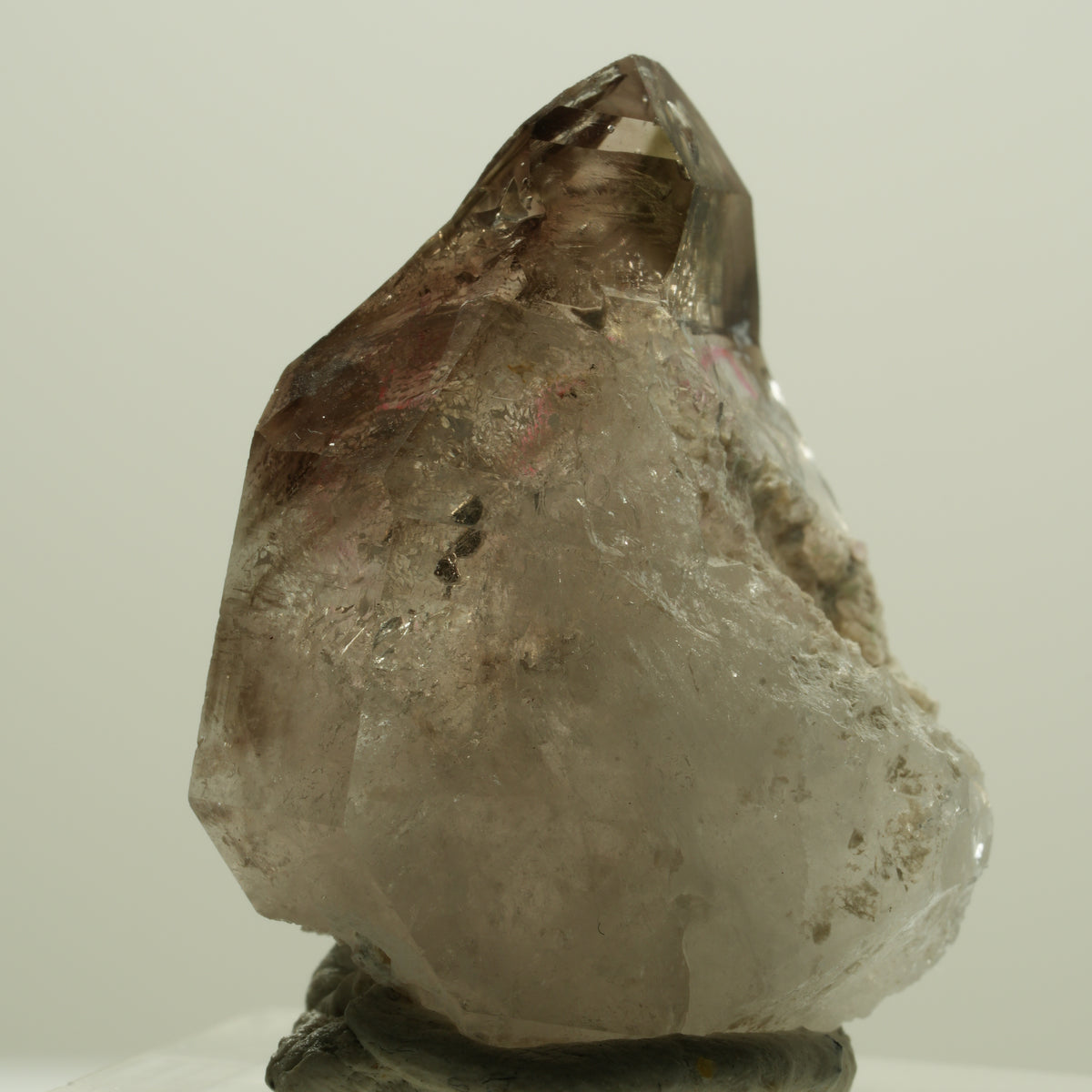 Enhydro Skelett Phantom Rauchquarz Zepter Spitze, 1x Blase Goboboseb, Namibia 31*24*17mm #14182