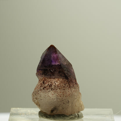 Seltene Phantom Amethyst Zepter mit Eisen Spitze Brandberg, Namibia 20*15*9mm #14184