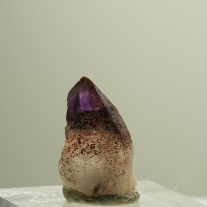 Seltene Phantom Amethyst Zepter mit Eisen Spitze Brandberg, Namibia 20*15*9mm #14184