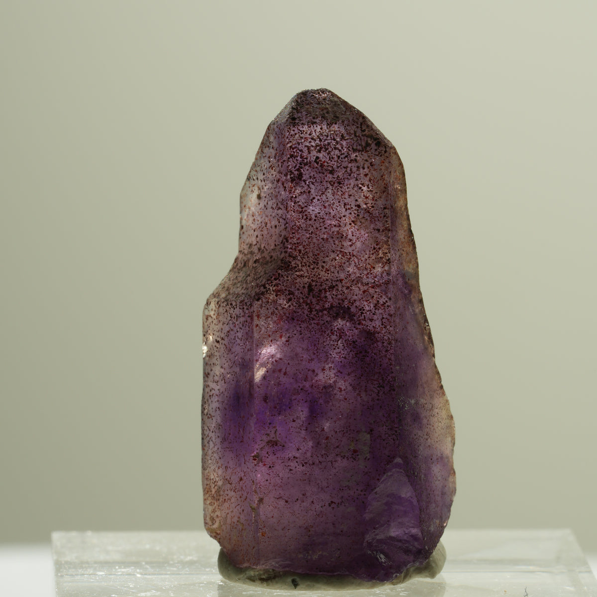 Seltene Phantom Skelett Amethyst mit Eisen Spitze Brandberg, Namibia 27*14*9mm #14187