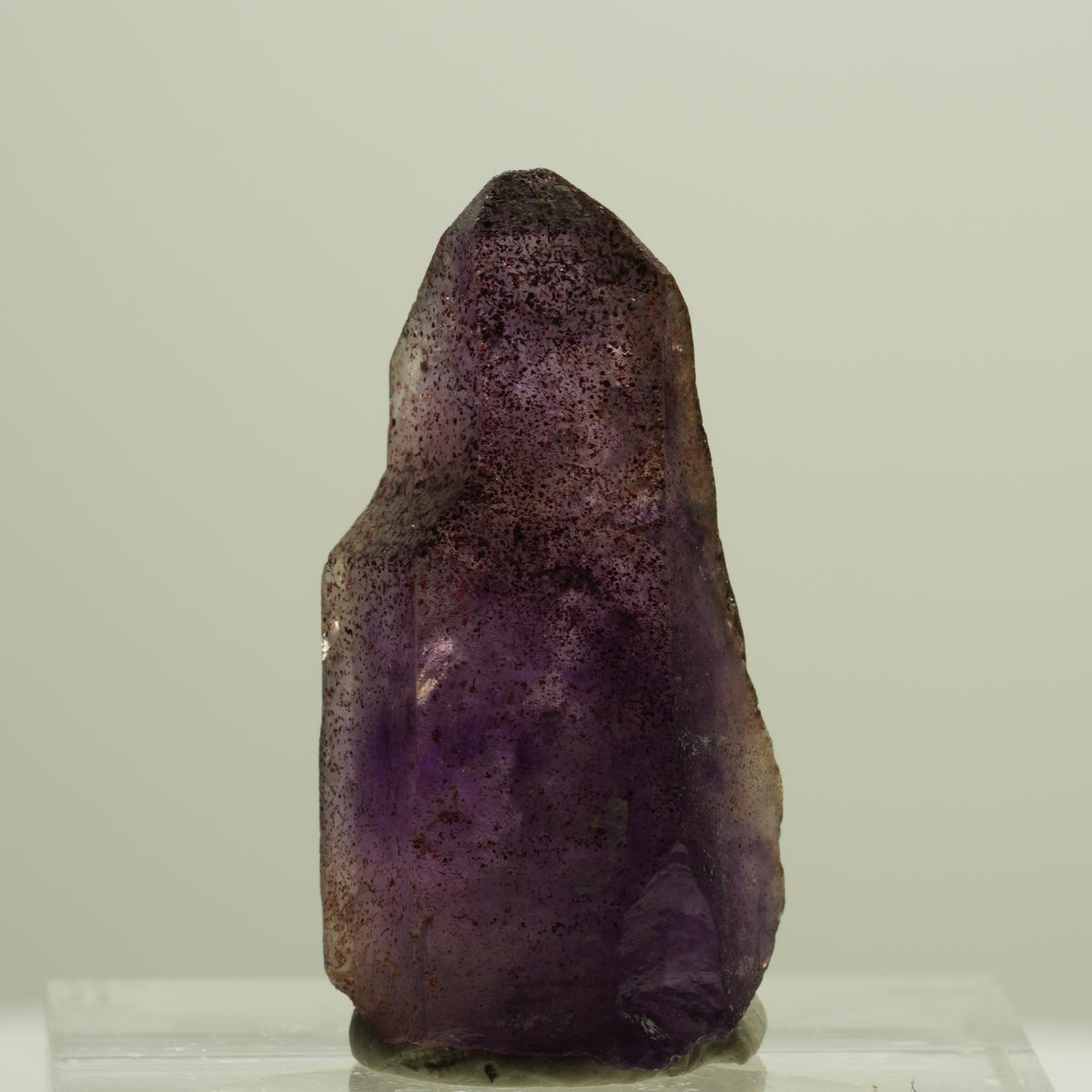 Seltene Phantom Skelett Amethyst mit Eisen Spitze Brandberg, Namibia 27*14*9mm #14187