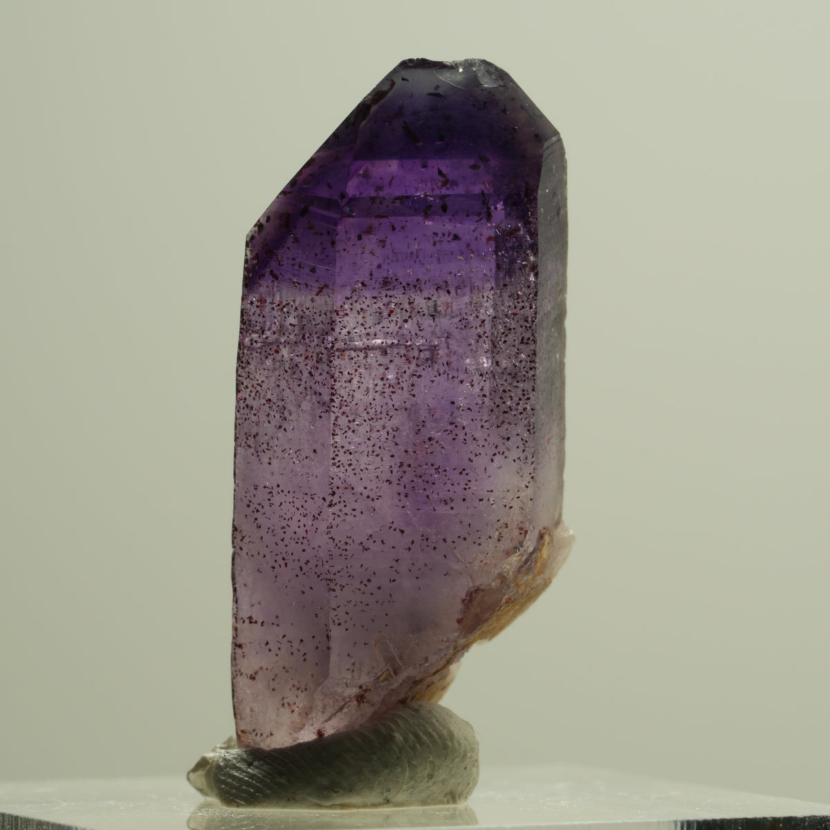 Seltene Phantom Skelett Amethyst mit Eisen Spitze Brandberg, Namibia 30*12*9mm #14190