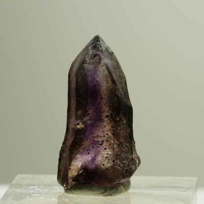 Seltene Phantom Skelett Amethyst mit Eisen Spitze Brandberg, Namibia 25*13*9mm #14192