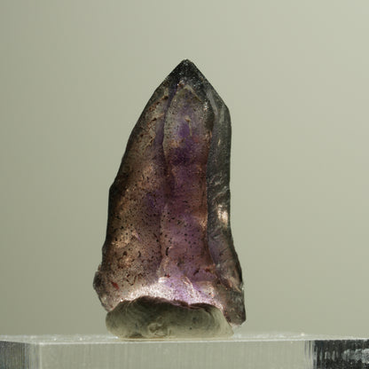 Seltene Phantom Skelett Amethyst mit Eisen Spitze Brandberg, Namibia 25*13*9mm #14192