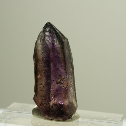 Seltene Phantom Skelett Amethyst mit Eisen Spitze Brandberg, Namibia 25*13*9mm #14192