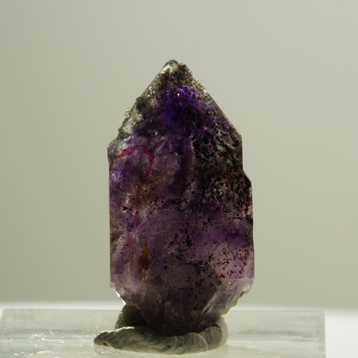 Enhydro Skelett Phantom Amethyst Spitze, 1x Blase Brandberg, Namibia 25*15*13mm #14193