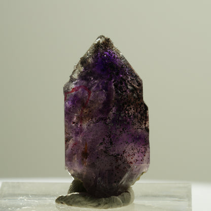 Enhydro Skelett Phantom Amethyst Spitze, 1x Blase Brandberg, Namibia 25*15*13mm #14193