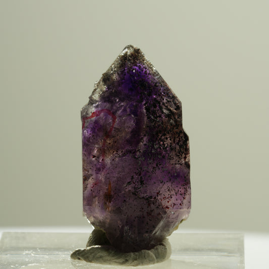 Enhydro Skelett Phantom Amethyst Spitze, 1x Blase Brandberg, Namibia 25*15*13mm #14193