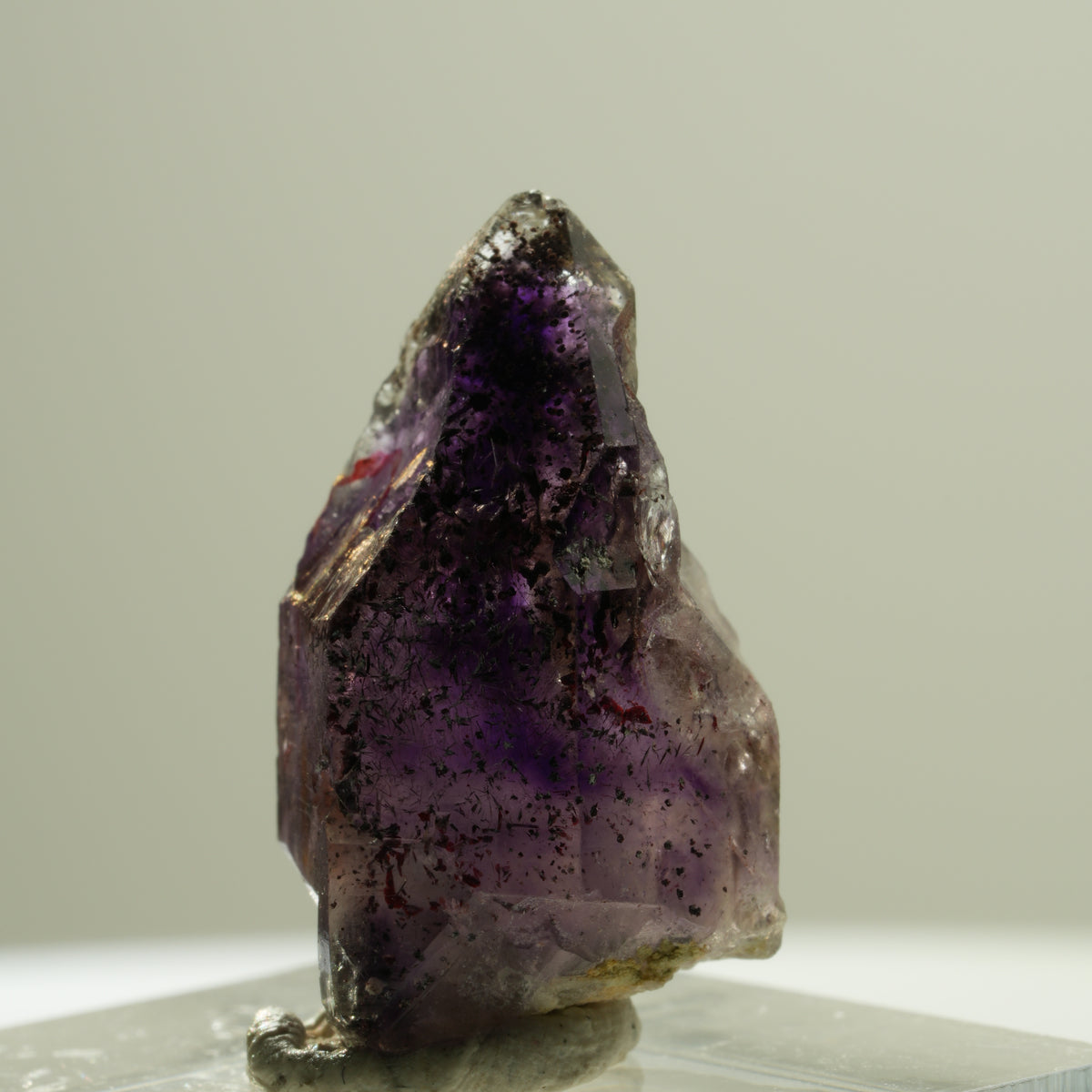Enhydro Skelett Phantom Amethyst Spitze, 1x Blase Brandberg, Namibia 25*15*13mm #14193
