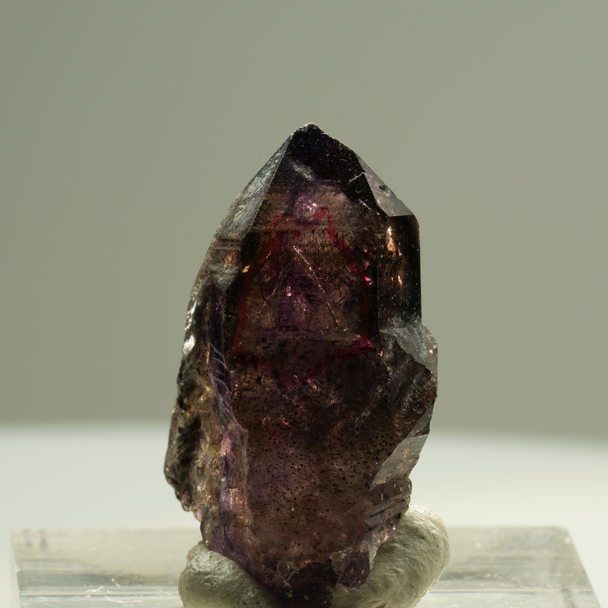 Enhydro Skelett Phantom Amethyst Spitze, 1x Blase Brandberg, Namibia 26*16*10mm #14194