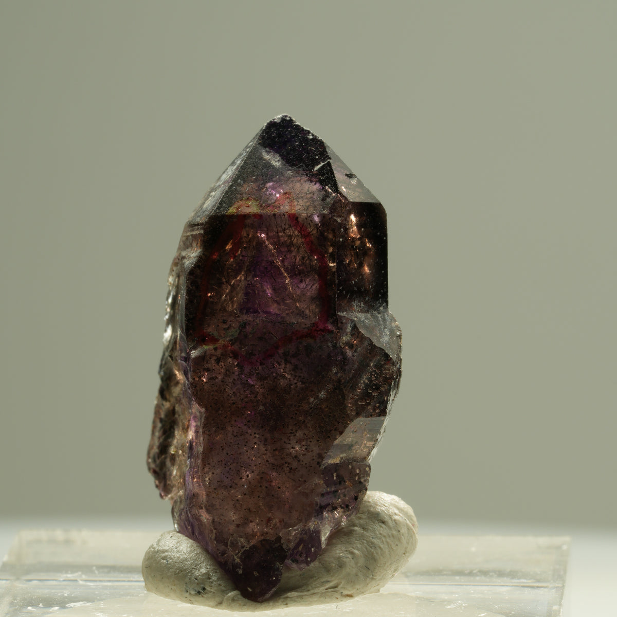 Enhydro Skelett Phantom Amethyst Spitze, 1x Blase Brandberg, Namibia 26*16*10mm #14194