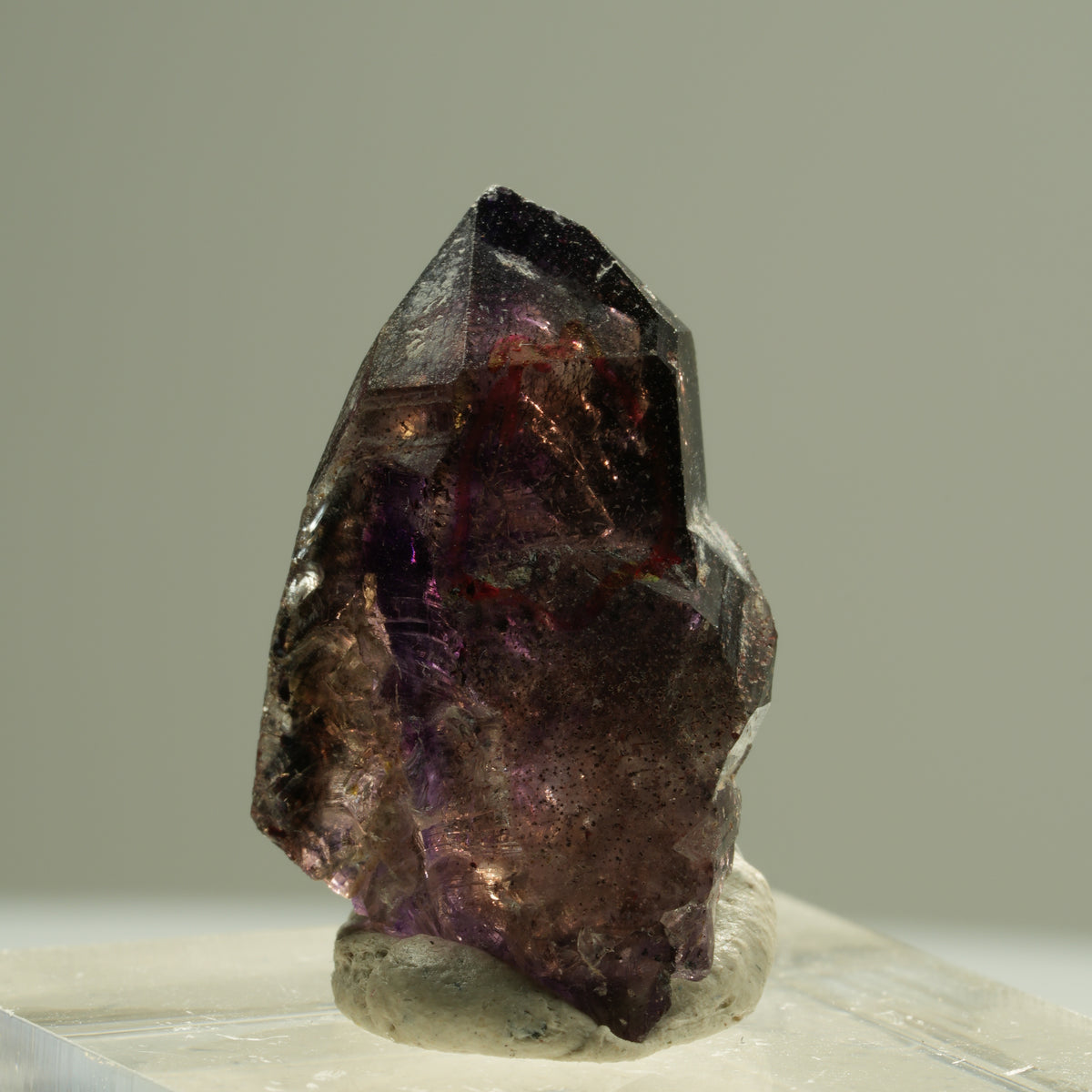 Enhydro Skelett Phantom Amethyst Spitze, 1x Blase Brandberg, Namibia 26*16*10mm #14194