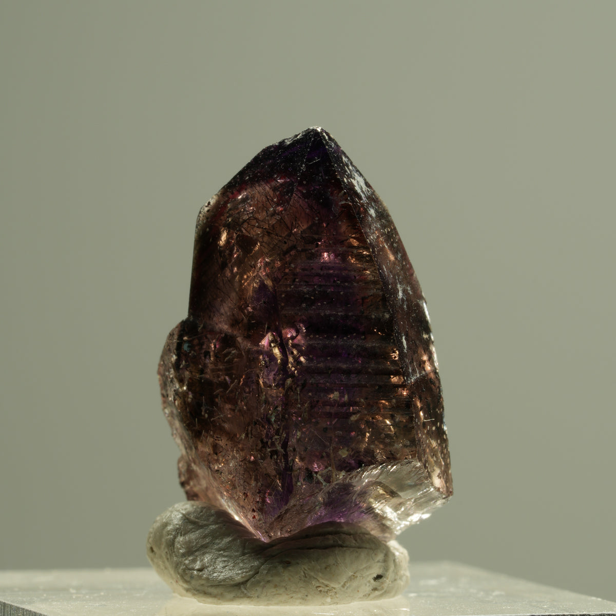 Enhydro Skelett Phantom Amethyst Spitze, 1x Blase Brandberg, Namibia 26*16*10mm #14194