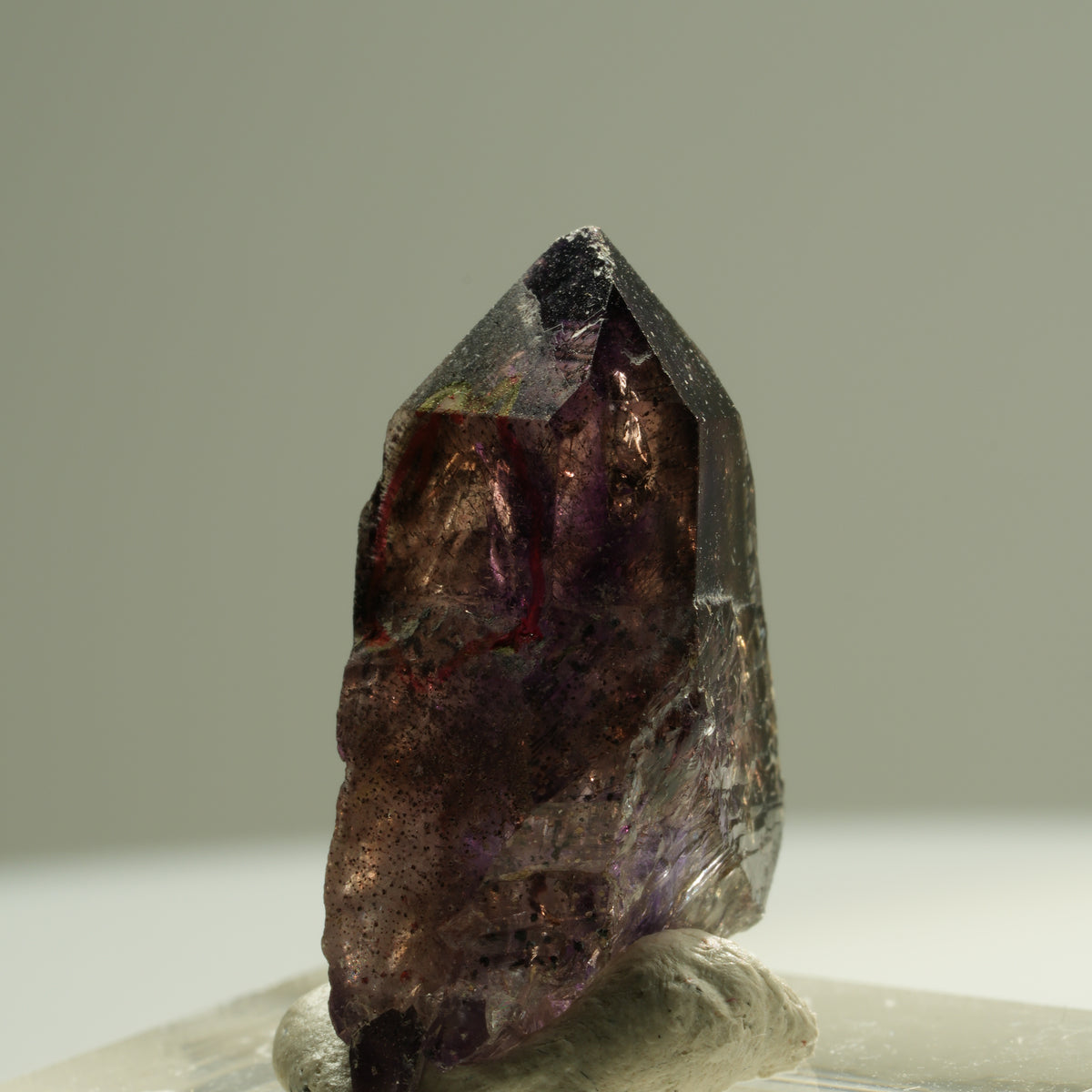 Enhydro Skelett Phantom Amethyst Spitze, 1x Blase Brandberg, Namibia 26*16*10mm #14194