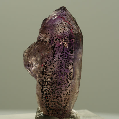 Enhydro Skelett Phantom Amethyst mit Hämatit, 1x Blase Brandberg, Namibia 31*16*10mm #14195