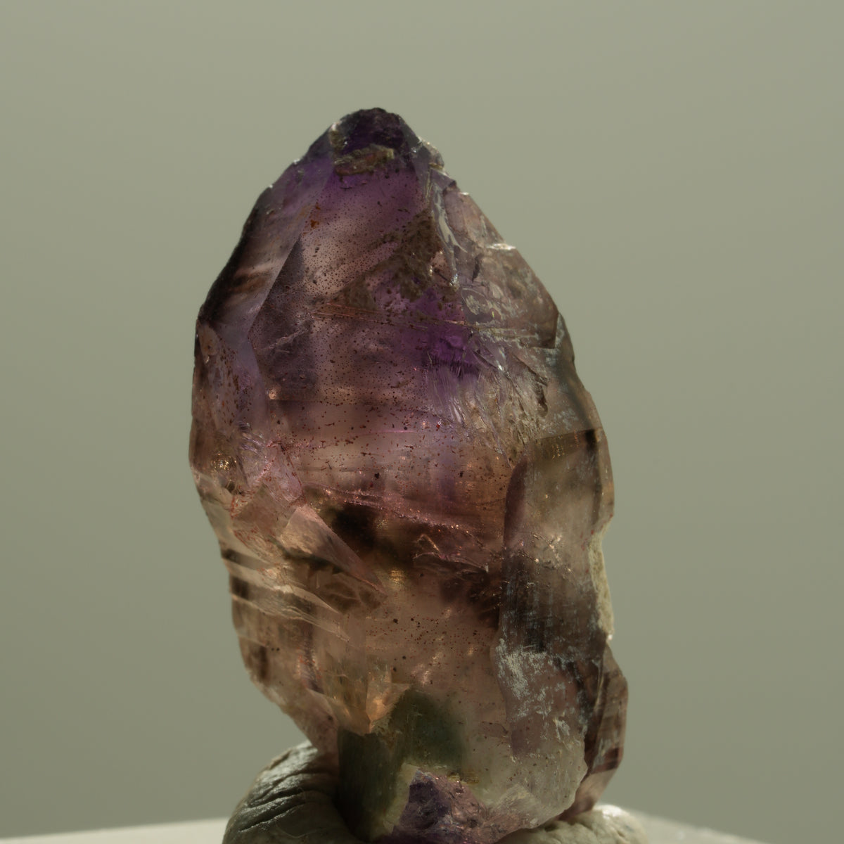 Seltene Phantom Amethyst Skelett Zepter Spitze Brandberg, Namibia 29*15*15mm #14196