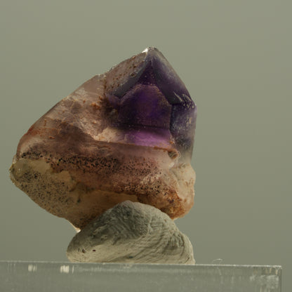 Seltene Phantom Amethyst Skelett Zepter Spitze Brandberg, Namibia 20*17*10mm #14197