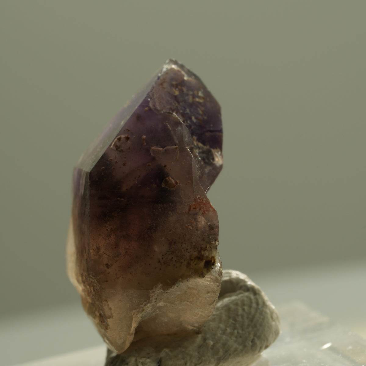 Seltene Phantom Amethyst Skelett Zepter Spitze Brandberg, Namibia 20*17*10mm #14197